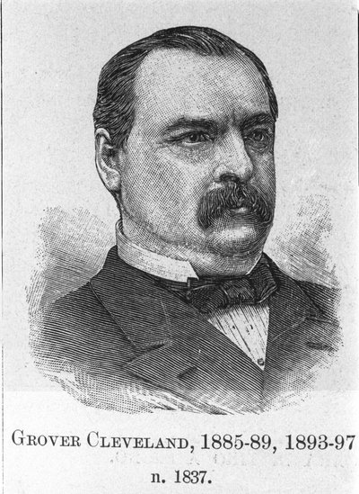 क्लीवलैंड ग्रोवर का पोर्ट्रेट (1837 - 1908), अमेरिकी राजनेता। द्वारा अज्ञात कलाकार