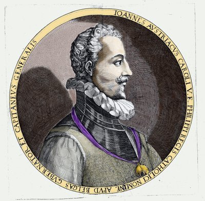ऑस्ट्रिया के डॉन जुआन (1547-1578) का पोर्ट्रेट, चार्ल्स वी (1500 - 1558) का नाजायज बेटा। एनग्रेविंग द्वारा अज्ञात कलाकार