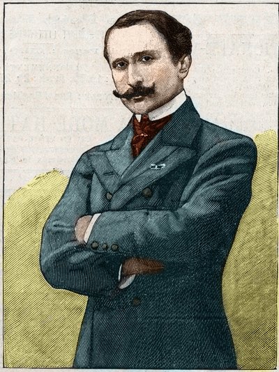 एडमंड रोस्टैंड का पोर्ट्रेट (1868-1918), फ्रांसीसी कवि और नाटककार। द्वारा अज्ञात कलाकार