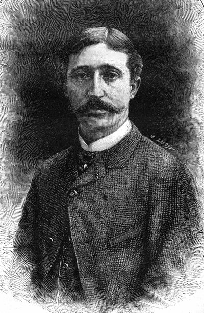एडोर्ड डिटेल का पोर्ट्रेट, फ्रांसीसी चित्रकार (1848-1912)। द्वारा अज्ञात कलाकार