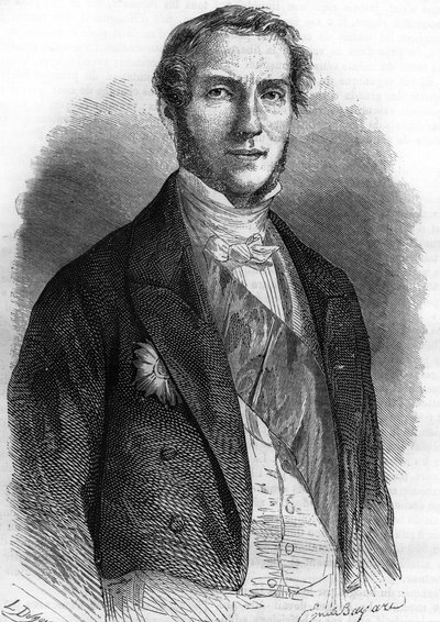 एडोअर्ड ड्रौयन डी ल्हुइस (1805-1881), फ्रांसीसी राजनयिक और राजनीतिज्ञ का पोर्ट्रेट। द्वारा अज्ञात कलाकार