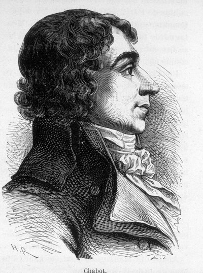 फ्रेंकोइस चाबोट का पोर्ट्रेट (1759-1794), फ्रांसीसी राजनीतिज्ञ। द्वारा अज्ञात कलाकार