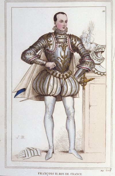 फ्रेंकोइस II (1544 - 1560) का पोर्ट्रेट, 1830 King से उत्कीर्ण फ्रांस के राजा द्वारा अज्ञात कलाकार