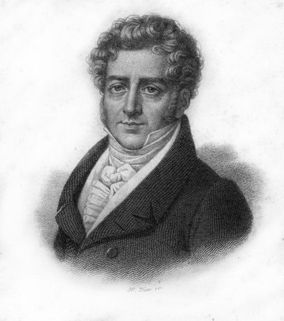 फ्रांकोइस एड्रियन बोइल्डियू (1775 - 1834) का पोर्ट्रेट, फ्रांसीसी संगीतकार, 19 वीं शताब्दी का उत्कीर्णन द्वारा अज्ञात कलाकार