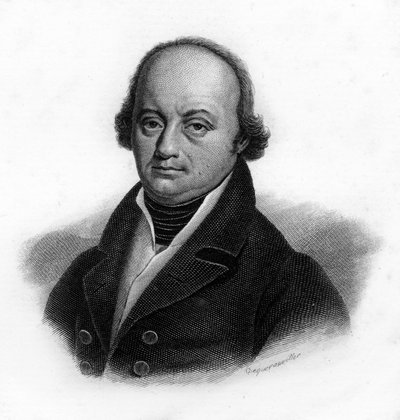 फ्रांज-जोसेफ गैल (फ्रांज जोसेफ) (1758 - 1828) का पोर्ट्रेट, जर्मन डॉक्टर, 19वीं शताब्दी का उत्कीर्णन द्वारा अज्ञात कलाकार