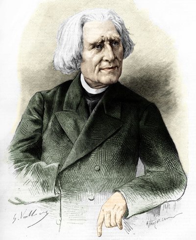 फ्रांज लिस्ट्ट (1811-1886) का पोर्ट्रेट हंगेरियन संगीतकार और पियानोवादक। द्वारा अज्ञात कलाकार