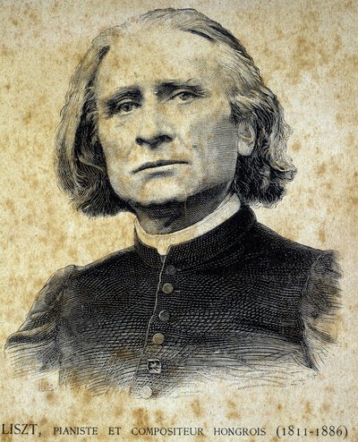 फ्रांज लिस्ट्ट का पोर्ट्रेट, हंगेरियन पियानोवादक और संगीतकार (1811 - 1886) - "" लेस कंटेम्पोरेन्स "" में, और 19 वीं शताब्दी के अंत में। द्वारा अज्ञात कलाकार