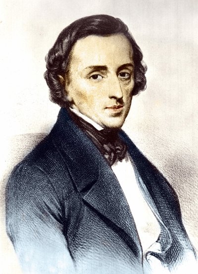 फ्रेडरिक चोपिन का पोर्ट्रेट (1810-1849), पोलिश संगीतकार। द्वारा अज्ञात कलाकार