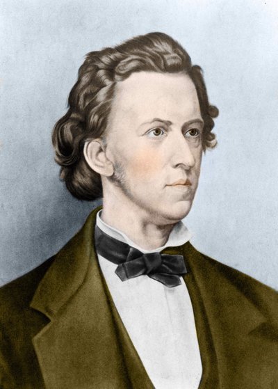 फ्रेडरिक चोपिन का पोर्ट्रेट (1810-1849), पोलिश संगीतकार। द्वारा अज्ञात कलाकार