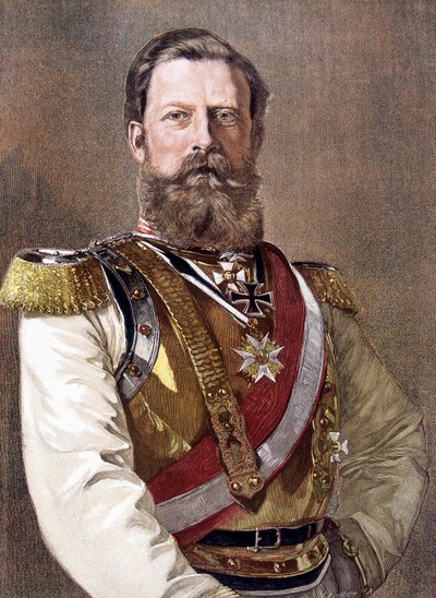 फ्रेडरिक III (1831-1888), जर्मनी के सम्राट और प्रशिया के राजा का पोर्ट्रेट। द्वारा अज्ञात कलाकार