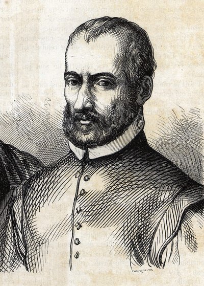 गियोवन्नी पियरलुइगी दा फिलिस्तीन का पोर्ट्रेट (1525 - 1594), इतालवी संगीतकार। द्वारा अज्ञात कलाकार