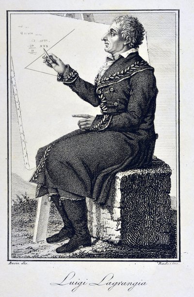 ज्यूसेप लुडोविको डे ला ग्रेंज टूरनियर का पोर्ट्रेट (1736 - 1813) - जोसेफ लुइस (जोसेफ-लुई), अर्ल ऑफ लैग्रेंज (1736-1813), फ्रांसीसी गणितज्ञ का पोर्ट्रेट द्वारा अज्ञात कलाकार