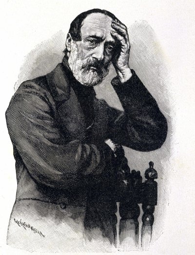 ग्यूसेप माज़िनी का पोर्ट्रेट (1805 - 1872), इतालवी देशभक्त और क्रांतिकारी द्वारा अज्ञात कलाकार