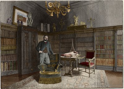 1892 में अपने कार्यालय में फ्रांसीसी इंजीनियर गुस्ताव एफिल (1832-1923) का पोर्ट्रेट। द्वारा अज्ञात कलाकार