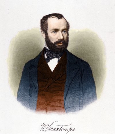 हेनरी विएक्सटेम्प्स (1820-1881), बेल्जियम के कंडक्टर और संगीतकार का पोर्ट्रेट। द्वारा अज्ञात कलाकार