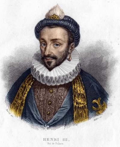 हेनरी III (1551 - 1589) का पोर्ट्रेट, फ्रांस के राजा ने 19वीं शताब्दी को उकेरा द्वारा अज्ञात कलाकार