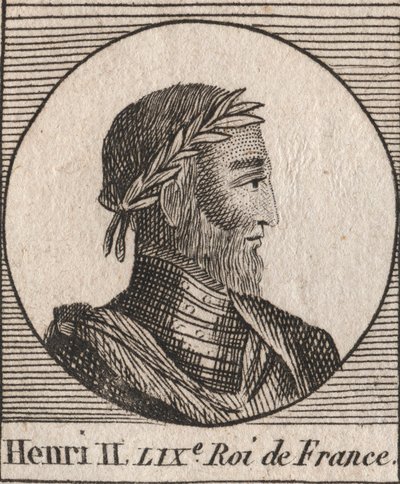 हेनरी II (1519-1559) का चित्र फ्रांस के राजा - हेनरी II (1519-59), फ्रांस के राजा - चार्ल्स कॉन्स्टेंट ले टेलर 1821 द्वारा "इंस्ट्रक्शन सुर ल हिस्टोइरे डी फ्रांस" से उत्कीर्णन द्वारा अज्ञात कलाकार