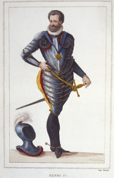हेनरी चतुर्थ (1553-1610) का पोर्ट्रेट, फ्रांस का राजा 1830 का उत्कीर्णन द्वारा अज्ञात कलाकार