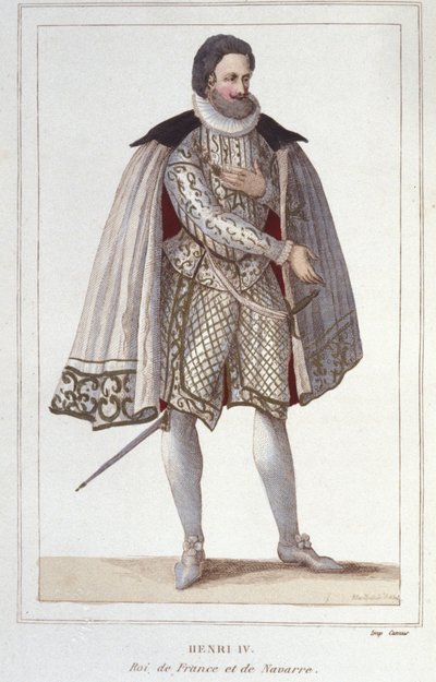 हेनरी चतुर्थ (1553-1610) का पोर्ट्रेट, फ्रांस का राजा 1830 का उत्कीर्णन द्वारा अज्ञात कलाकार