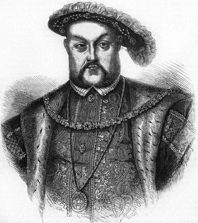 इंग्लैंड और आयरलैंड के राजा हेनरी VIII का पोर्ट्रेट (1491-1547)। द्वारा अज्ञात कलाकार