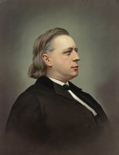 रॉकवुड एंड कंपनी क्रोमोलिथोग्राफी के लिए हेनरी वार्ड बीचर (1813-1887) का पोर्ट्रेट, सी। १८७१, निजी संग्रह द्वारा अज्ञात कलाकार