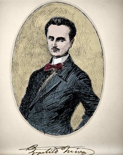 Ippolito NIEVO का पोर्ट्रेट (1831-61) इतालवी लेखक और देशभक्त। द्वारा अज्ञात कलाकार