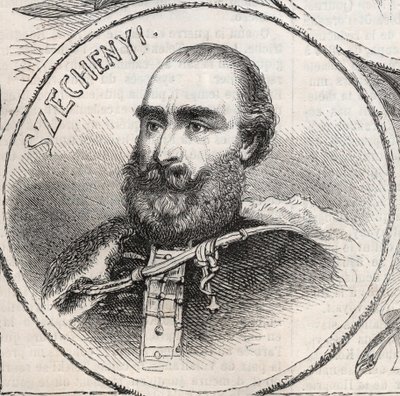 इस्तवान स्ज़ेचेनी (1791-1860) का पोर्ट्रेट, हंगेरियन राजनेता - "द इलस्ट्रस वर्ल्ड" से उत्कीर्णन द्वारा अज्ञात कलाकार