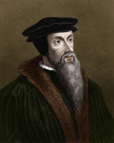 जीन केल्विन (1509-1564) का पोर्ट्रेट, फ्रांसीसी धार्मिक सुधारक और लेखक। द्वारा अज्ञात कलाकार