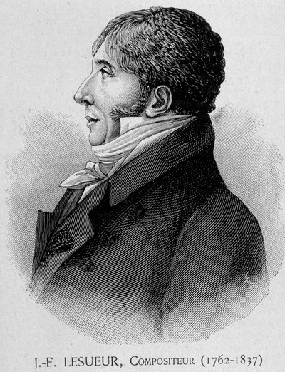 जीन फ्रेंकोइस लेसुउर का पोर्ट्रेट (1762 - 1837), फ्रांसीसी संगीतकार द्वारा अज्ञात कलाकार