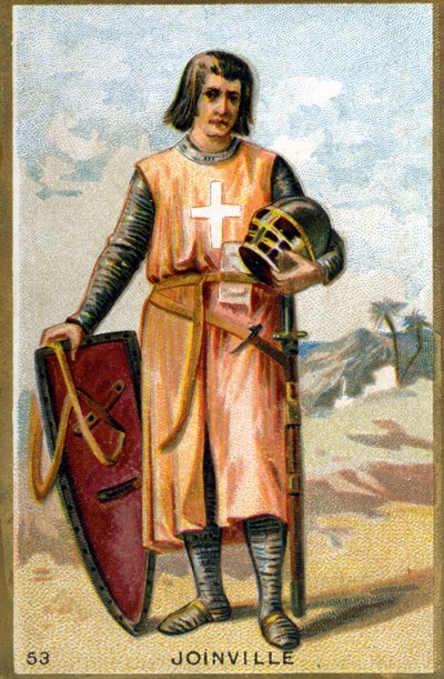 जीन डे जॉइनविल (1225 - 1317) का पोर्ट्रेट फ्रांसीसी स्तंभकार। 19 वीं शताब्दी की क्रोमोलिथोग्राफी। द्वारा अज्ञात कलाकार