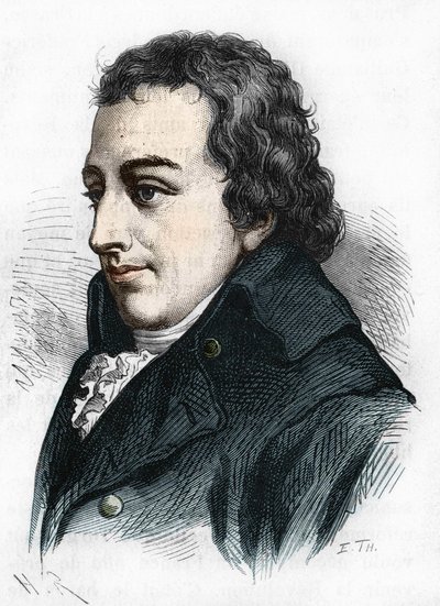 जोहान गोटलिब फिच्टे का पोर्ट्रेट। जर्मन दार्शनिक (1762 से 1814)। द्वारा अज्ञात कलाकार