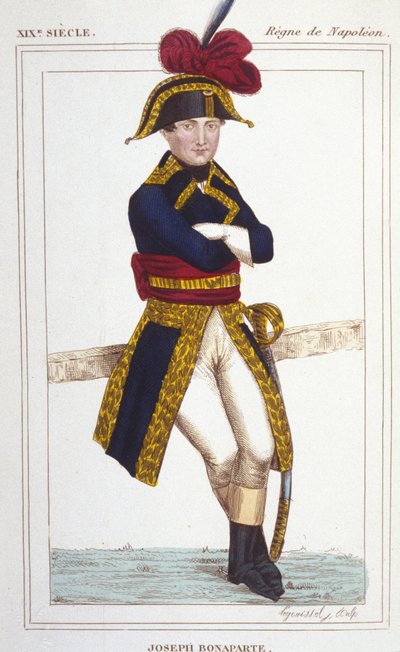 जोसेफ बोनापार्ट का पोर्ट्रेट (1768 - 1844), नेपोलियन I का भाई, 1830 का उत्कीर्णन द्वारा अज्ञात कलाकार