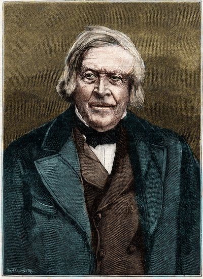जूल्स मिशेलेट का पोर्ट्रेट, फ्रांसीसी इतिहासकार और लेखक (1798 - 1874)। द्वारा अज्ञात कलाकार