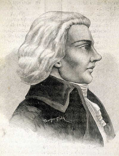जूलियन-लुई ज्योफ़रॉय का चित्र, आलोचक (1743 - 1814) - "" लेस कंटेम्पोरेंस "" में, और 19 वीं शताब्दी के अंत में। द्वारा अज्ञात कलाकार