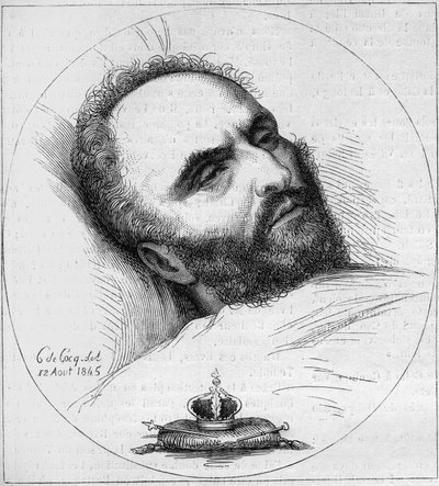 कार्ल विल्हेम नाउंडोर्फ (1785-1845) का पोर्ट्रेट, प्रशिया के घड़ीसाज़, जिन्होंने फ्रांस के राजा लुई XVII होने का नाटक किया। 19वीं सदी की नक्काशी। द्वारा अज्ञात कलाकार