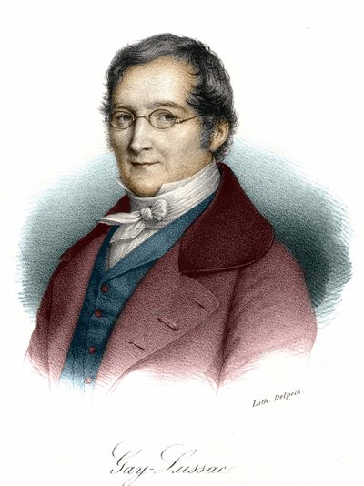 लुई-जोसेफ गे-लुसाक (लुई जोसेफ गे लुसैक) (1778-1850), फ्रांसीसी भौतिक विज्ञानी और रसायनज्ञ का पोर्ट्रेट। 19वीं सदी की नक्काशी। द्वारा अज्ञात कलाकार