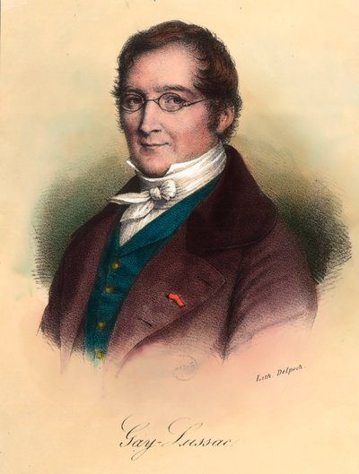 लुई-जोसेफ गे-लुसाक (लुई जोसेफ गे लुसैक) (1778 - 1850), फ्रांसीसी रसायनज्ञ और भौतिक विज्ञानी का पोर्ट्रेट। 19वीं सदी की नक्काशी। निजी संग्रह। द्वारा अज्ञात कलाकार