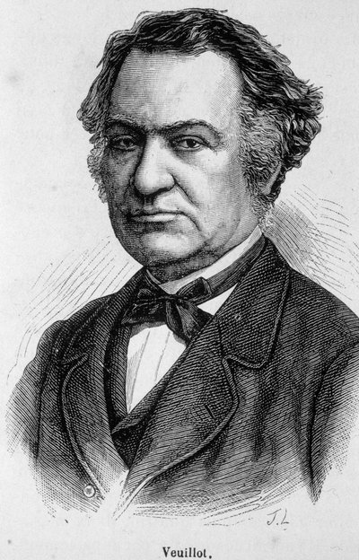 लुई वेउइलोट का पोर्ट्रेट, फ्रांसीसी कैथोलिक पत्रकार (1813-1883), "L'Univers" के सहयोगी और संपादक द्वारा अज्ञात कलाकार