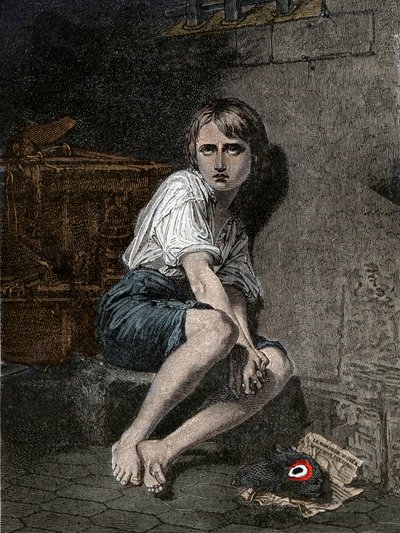 मंदिर की जेल, पेरिस में लुई XVII (1785-1795) का पोर्ट्रेट ” द्वारा अज्ञात कलाकार