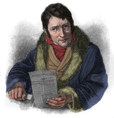 लुडविग बोर्न का पोर्ट्रेट (1786-1837), जर्मन लेखक द्वारा अज्ञात कलाकार