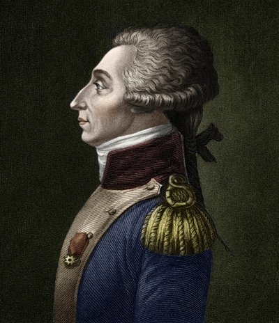 मैरी जोसेफ गिल्बर्ट मोटी मोटियर का पोर्ट्रेट, मार्क्विस डी लाफायेट (1757-1834), फ्रांसीसी अभिजात और सेना। द्वारा अज्ञात कलाकार