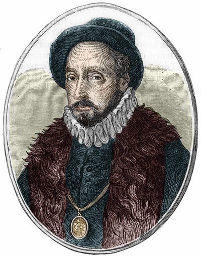 फ्रांसीसी लेखक मिशेल डी मोंटगेन (1533-1592) का पोर्ट्रेट। द्वारा अज्ञात कलाकार