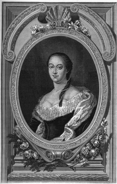 नथाली का पोर्ट्रेट (नताली) डोलगोरुकी (1714-1771) बोरिस पेट्रोविच चेरेमेटिव की बेटी - हमारे पहले लेखकों द्वारा "द क्वींस ऑफ द वर्ल्ड" में 1862 की उत्कीर्णन, जीन जर्मेन डिजायर एआरएमएनजीयूडी के निर्देशन में प्रकाशित पुस्तक द्वारा अज्ञात कलाकार