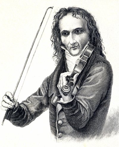 निकोल पगनिनी का पोर्ट्रेट (1782 - 1840) द्वारा अज्ञात कलाकार