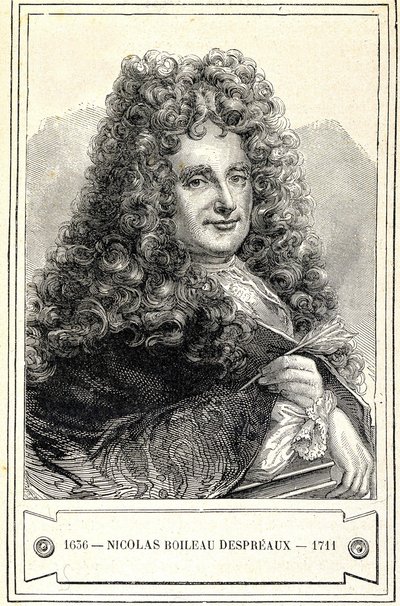 निकोलस बोइल्यू डेस्प्रो (बोइल्यू-डेस्प्रो) (1636 - 1711) का पोर्ट्रेट, 19वीं सदी में उत्कीर्ण द्वारा अज्ञात कलाकार