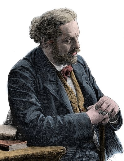 पॉल जूल्स बारबियर का पोर्ट्रेट (1825-1901) फ्रांसीसी लेखक द्वारा अज्ञात कलाकार