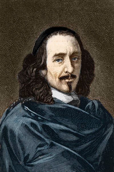 पियरे कॉर्नेल का पोर्ट्रेट (1606 - 1684), फ्रांसीसी नाटकीय कवि। द्वारा अज्ञात कलाकार