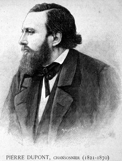पियरे ड्यूपॉन्ट का पोर्ट्रेट, चैनसनियर (1821 -1870) - "" लेस कंटेम्पोरेन्स "" में, और 19 वीं शताब्दी के अंत में। द्वारा अज्ञात कलाकार