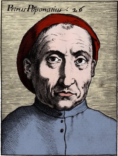 पिएत्रो पोम्पोनाज़ी (1462-1525) (पोम्पोनस) (पेट्रस पोम्पोनैटियस) इतालवी दार्शनिक का पोर्ट्रेट। द्वारा अज्ञात कलाकार