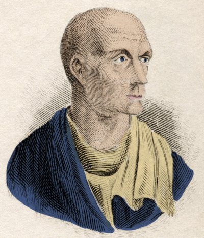 पब्लियस कॉर्नेलियस स्किपियो का पोर्ट्रेट (Scipio l'Africanus) अफ्रीकनस, एक रोमन राजनेता, 235 ईसा पूर्व में पैदा हुआ और 183 ईसा पूर्व में मृत्यु हो गई। 19वीं सदी की नक्काशी। द्वारा अज्ञात कलाकार